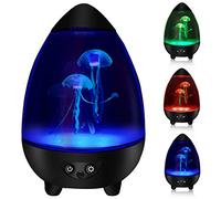 KTCINA Jellyfish Lava Lamps, Adjustable 3 Colors Jellyfish Aquarium Lamp Jellyfish Tank Lamp USB Charging Jellyfish Night Light Lamp Led Jelly Fish Lamp Home Decorative Lamp (Rocket)
