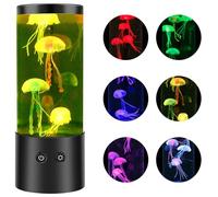 KTCINA Jellyfish Lava Lamps, Adjustable 7 Colors Jellyfish Aquarium Lamp Jelly Fish Tank Lamp USB/Battery Operated Jelly Fish Night Light Led Home Decorative Light for Relax
