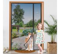 KTCINA Magnetic Screen Door with Automatic Closure, 182x204cm Fly Screen Curtain for Doors, Magnetic Door Fly Curtain with Adhesive Strap for Home, Bedroom, Living Room, Kitchen, Front, Sliding Doors