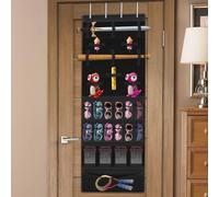 KTCINA Over the Door Organizer for Toy Guns,Hanging Toy Storage Organizer with Multiple Pocket and Slot for Kids Foam Blasters, Darts, Goggles, Nursery Game Room Bedroom Hanging Door Organiser