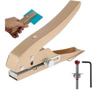 KTCINA Single Hole Punch 15mm Adjustable Hole Puncher Handheld Round Hole Punching Tool Metal Paper Punch Portable Hole Edge Banding Punching Plier with Positioner for Paper Photo Card