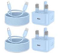 KTDRJN for iPhone Fast Charger, 2Pack PD20W Apple Charger 3.0A, iPhone charger fast charge with USB C to Lightning Cable 2M for iPhone 14 13 12 11 Pro Max XS XR X 8 7 6 Plus 5, iPad and iPod-BLUE