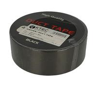 KTEC48X50DTBK | KTEC GAFFER/DUCT TAPE 48MM X 50M (BLACK) POLYCLOTH 50 MESH 0.18MM THICKNESS