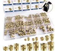 Ktehloy 400Pcs Threaded Inserts, M2 M2.5 M3 M4 M5 M6 Female Thread Metric Knurled Nuts Assortment Kit, Brass Heat Set Insert for Plastic and 3D Printing Components