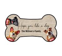 Ktfhvgy Customized Cartoon Special Effects Photo Floor mats, Portraits of Cats and Dogs with Names, Non-Slip Floor mats, Gifts for Dog Mothers (style-17)