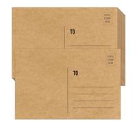 KTFNOMES Blank Postcards for Mailing, 100 Kraft 4x6, Mailable Postcards Set Make Your Own Printable Postcards 300gsm/14pt Postcard Paper Cardstock for DIY Mailing Christmas Thanksgiving Painting