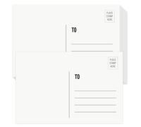 KTFNOMES Blank Postcards for Mailing, 100 White 4x6, Mailable Postcards Set Make Your Own Printable Postcards 300gsm/14pt Postcard Paper Cardstock for DIY Mailing Christmas Thanksgiving Painting