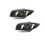 KTFRESQ Car Lamp Headlights Compatible With For 1 Series E87 2004-2011 Headlight Assembly Modification Fang-Style Dual-Color Daytime Running Lights With Projecto
