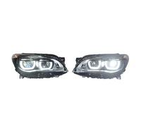 KTFRESQ Car Lamp Headlights Compatible With For 7 Series F01 2009-2015 Headlight Headlamp F02 Xenon Headlamp Upgrade To F01 Headlight With Angel Eyes 2pcs