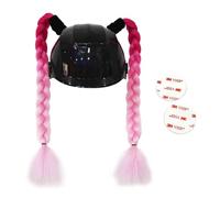 KTGCOZS Unisex-Adults Helmet Accessory, Motorcycle Helmet Braids Retro, Ponytail, for Bicycle & Motorcycle Helmets