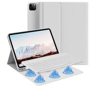 KTGGHG for Pro 11-Inch 4th/3rd/2nd Generation(2022/2021/2020) Slim Case with Magnetic Bluetooth Keyboard, Wireless Detachable Foldable Folio Light&Weight Keyboard Cover with Pencil Holder, Gray