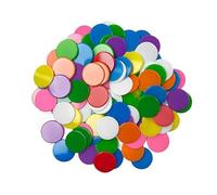 KTGUK 100 Pcs Coloured Counters for Maths,Resources Double Sided Bingo Game Chips,Plastic Counting Tokens Coins,Token Place Value Tokens Coins,for Kids Children Math Learning Counters(Multicoloured)