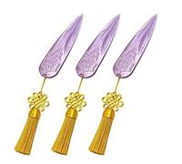 KTGUK 3 Pcs Hunter Cosplay Weapon,Purple Plastic Daggers Cosplay Weapons,K Pop Anime Cosplay Weapons,Demon Hunters Sword,for Cos,Costume Party,Carnival Outfits Accessories Bookmarks(Purple)