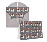 KTHSNSKL Thinking of You Card with Envelopes beagle patterns Greeting Card 4x6 Notecards Happy Birthday Cards Wedding Blank Thank You Cards Baby Shower All Occasion GreetingCards