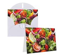 KTHSNSKL Thinking of You Card with Envelopes Colorful Various Salad Greeting Card 4x6 Notecards Happy Birthday Cards Wedding Blank Thank You Cards Baby Shower All Occasion GreetingCards