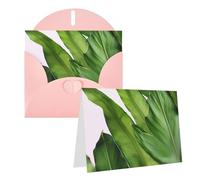 KTHSNSKL Thinking of You Card with Envelopes Fresh banana leaves Greeting Card 4x6 Notecards Happy Birthday Cards Wedding Blank Thank You Cards Baby Shower All Occasion GreetingCards