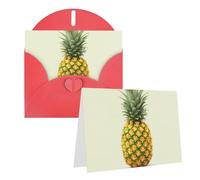 KTHSNSKL Thinking of You Card with Envelopes fresh pineapple Greeting Card 4x6 Notecards Happy Birthday Cards Wedding Blank Thank You Cards Baby Shower All Occasion GreetingCards