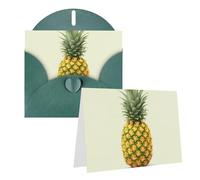 KTHSNSKL Thinking of You Card with Envelopes fresh pineapple Greeting Card 4x6 Notecards Happy Birthday Cards Wedding Blank Thank You Cards Baby Shower All Occasion GreetingCards
