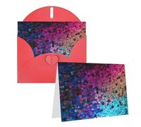 KTHSNSKL Thinking of You Card with Envelopes Glitter Sequin Spot Greeting Card 4x6 Notecards Happy Birthday Cards Wedding Blank Thank You Cards Baby Shower All Occasion GreetingCards