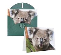 KTHSNSKL Thinking of You Card with Envelopes Koala Bear Greeting Card 4x6 Notecards Happy Birthday Cards Wedding Blank Thank You Cards Baby Shower All Occasion GreetingCards