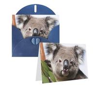 KTHSNSKL Thinking of You Card with Envelopes Koala Bear Greeting Card 4x6 Notecards Happy Birthday Cards Wedding Blank Thank You Cards Baby Shower All Occasion GreetingCards