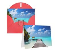 KTHSNSKL Thinking of You Card with Envelopes Maldives Holidays Greeting Card 4x6 Notecards Happy Birthday Cards Wedding Blank Thank You Cards Baby Shower All Occasion GreetingCards