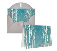 KTHSNSKL Thinking of You Card with Envelopes Merry Christmas Birch Tree Greeting Card 4x6 Notecards Happy Birthday Cards Wedding Blank Thank You Cards Baby Shower All Occasion GreetingCards