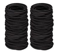KTHZI 100 PCS Elastic Hair Bobbles - Black Elastic Hair Ties Ponytail Holders for Women, Girls, Kids, Men