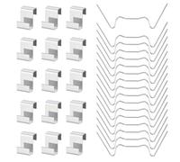 KTHZI 60 Pack Greenhouse Clips Stainless Steel Glass Pane (30 Pcs Glazing W Wire Clips and 30 Pcs Z Clips) Window Fixings for Aluminium Greenhouses Panels Polycarbonate