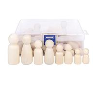 KTHZI Wooden Peg Dolls, 50pcs Unfinished Wooden People for DIY Painting, Craft Art Projects, Kids Gift