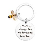 Ktiavo Teacher Gifts for Women Men Thank You Teacher Gift Personalised Keyring Bee Presents for Teachers Male English Maths Chemistry History Biology Geography Teachers Gift Thank You End of the Year