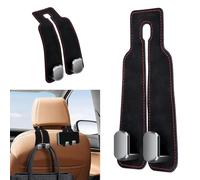 Ktilura 2Pcs Car Hooks for Headrest,Car Seat Back Double Hook Purse & Mobile Phone Holder,Multifunctional Hook for Car Seat Back,Car Hanger Storage Car Seat Back Organizer for Purses,Bags(Black)