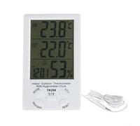 KTJ TA298 LCD Digital Thermometer Hygrometer for Indoor Outdoor Temperature and Humidity Readings in Residential and Commercial Spaces