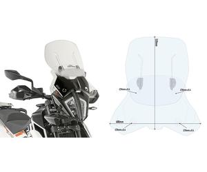 KTM 390 ADVENTURE 2024 GIVI SCREEN Sliding two tier windscreen Clear
