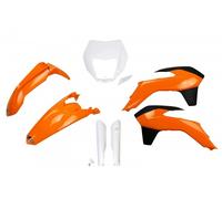 Ufo Ktm Exc/exc-f 2014-2016 With Headlight Ktkit524f-999 Fork Protectors & Plastics Kit Orange