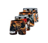 KTM Men's Microfibre Boxer Shorts Breathable and Stretch (Pack of 4), Black, S
