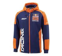 KTM Replica Team Zip Hoodie Sweatshirt, Orange/Navy, Medium