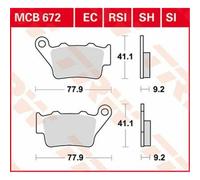 KTM SMC 690 R 2012-2013 TRW RSI Series Sindered Off-Road Race Brake Pads