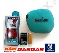 KTM SXF250 SXF350 SERVICE KIT 2023-2025 TWINAIR FILTER MOTOREX 10W50 OIL HIFLO
