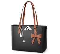 KTMOUW Handbags for Women Large Capacity PU Leather Tote Bags for Women with Zip, Shoulder Bag Ladies Handbag Tote Bag for School Work Travel Shopping Black and Brown