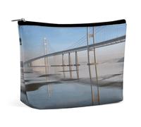 KTNML Portable Zipper Cosmetic Bags Coastal Landscape Printed Storage Makeup Bag Easy to Carry Travel Cosmetic Bags for Women, Coastal Landscape, 6.8*5.9 in