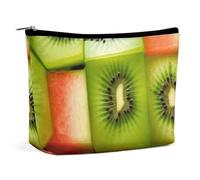 KTNML Portable Zipper Cosmetic Bags Kiwi Watermelon Printed Storage Makeup Bag Easy to Carry Travel Cosmetic Bags for Women, Kiwi Watermelon, 6.8*5.9 in