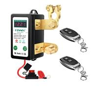 KTNNKG DC 12V 240A Remote Battery Disconnect Switch with LED Digital Voltmeter Display,Smart Voltage Control Battery Kill Switch with Fuse