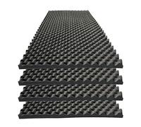 KTOESHEO 4 PCS Acoustic Panels,48''X24''X2'' Egg Crate Foam Soundproof Foam Wall Panels,High Density Fireproof Noise Cancelling Foam Studio Foam Panel,Noise (Black)