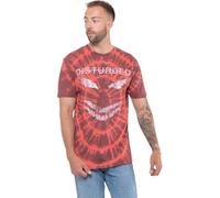 KTOPMC Disturbed Men's Scary Face (Dip-Dye) Tie Dye T-Shirt Red(Large)