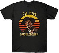 KTOPMC Doc Holliday Tombstone I’m YHuckleberry Vintage Men's The Loom t Shirt Mens Cotton Black(XX-Large)