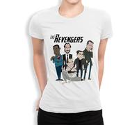 KTOPMC Dream Shirts Keanu Reeves and Bruce Willis T-Shirt, Women`s Tee(X-Large)