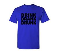 KTOPMC Drink Drank Drunk - Alcohol Party Beer - Mens Cotton T-Shirt(Medium)