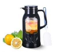 KTQUICK 2.0 Litre 70 oz Glass Jug Carafe with Lid Iced Tea Jug Water Jug Hot Cold Water Iced Tea Wine Coffee Milk and Juice Drinks Carafe Water Carafe