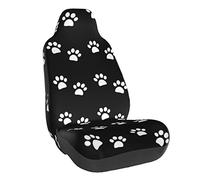 KTQUZCLF Front Car Seat Covers Set of 2, Dog Paw Prints Car Seat Covers, Car Seat Protector for Most Cars, Trucks, SUV